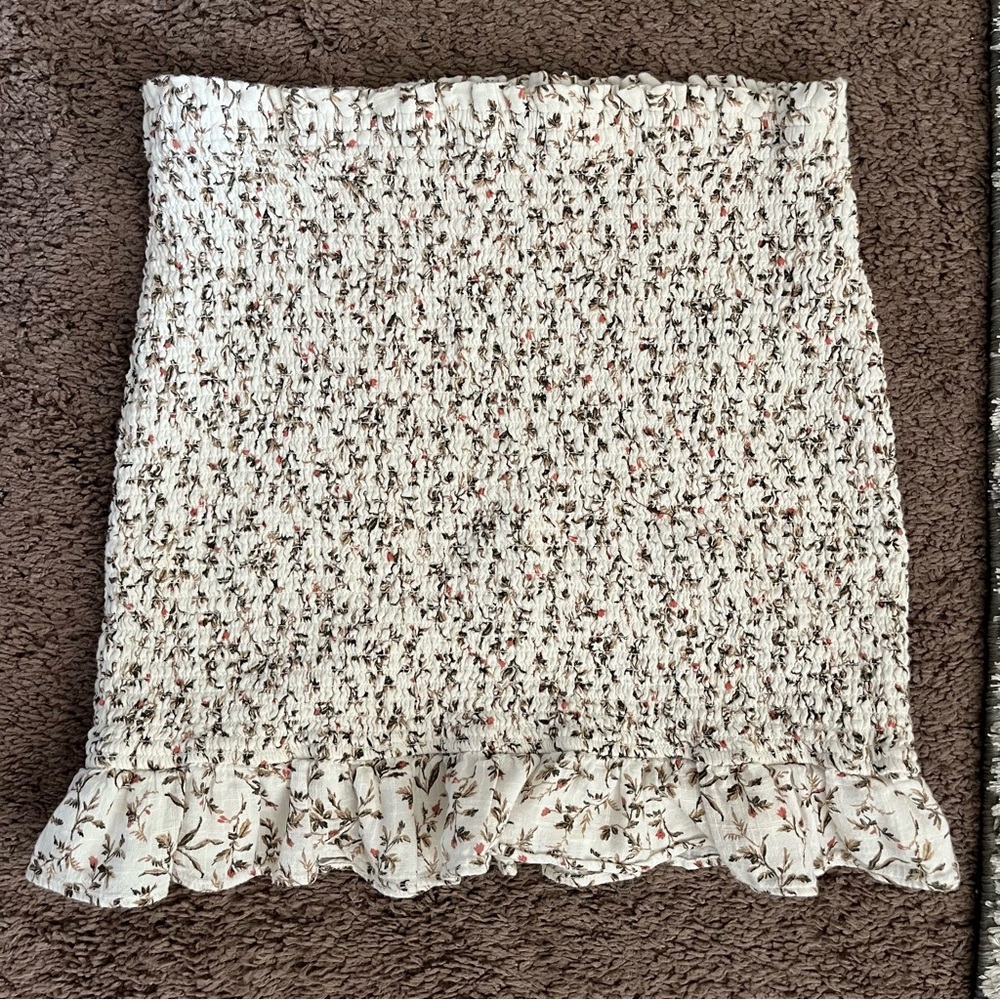 Abercrombie and Fitch Floral Mini Skirt XL Stretch Ruffle Dainty Ditsy